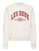 University Sweatshirt Tops Sweatshirts & Hoodies Sweatshirts Cream Les Deux