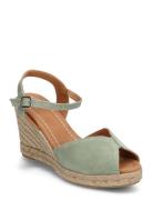 Espadrilles Espadrillos Med Hæl Sandal Green Billi Bi