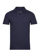 Bs Rinom Regular Fit Polo Shirt Tops Knitwear Short Sleeve Knitted Polos Blue Bruun & Stengade