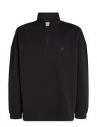 Colorblock Half Zip Tops Sweatshirts & Hoodies Sweatshirts Black Calvin Klein Jeans