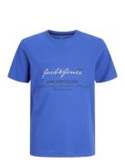 Jjgreat B2S Logo Tee Ss Ln Jnr Tops T-Kortærmet Skjorte Blue Jack & J S