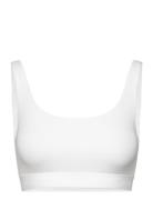 Core Rib Tank Bralette Lingerie Bras & Tops Soft Bras Tank Top Bras White Organic Basics