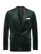 Velvet Blazer Suits & Blazers Blazers Single Breasted Blazers Green Lindbergh