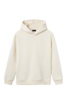 Nlnliving Ls Sweat W. Hood Tops Sweatshirts & Hoodies Hoodies Cream LMTD