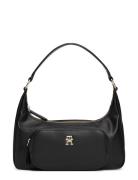 Th Soft Utility Shoulder Bag Pu Bags Small Shoulder Bags-crossbody Bags Black Tommy Hilfiger