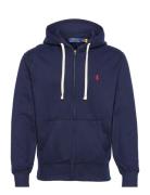 Rl Fleece-Lsl-Knt Tops Sweatshirts & Hoodies Hoodies Navy Polo Ralph Lauren