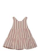 Dress Yd Stripe Dresses & Skirts Dresses Casual Dresses Sleeveless Casual Dresses Beige En Fant