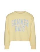 Vmbrenda Ls Slit Sweat Jrs Girl Tops Sweatshirts & Hoodies Sweatshirts Yellow Vero Moda Girl