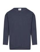 Top Ls Essential Solid Tops T-shirts Long-sleeved T-Skjorte Navy Lindex