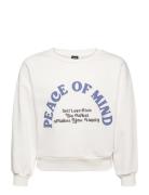 Nlfheace Ls Short Sweat Tops Sweatshirts & Hoodies Sweatshirts White LMTD