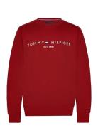 Tommy Logo Sweatshirt Tops Sweatshirts & Hoodies Sweatshirts Red Tommy Hilfiger