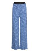 2X2 Cotton Space Veran Pants Bottoms Trousers Wide Leg Blue Mads Nørgaard