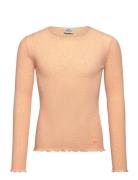 Pointella Trudy Tee Ls Tops T-shirts Long-sleeved T-Skjorte Coral Mads Nørgaard