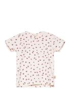 T-Shirt S/S Printed Tops T-Kortærmet Skjorte Cream Petit Piao