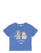 Bluey Printed T-Shirt Tops T-Kortærmet Skjorte Blue Mango