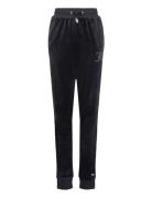 Luxe Diamante Velour Slim Joggers Bottoms Sweatpants Black Juicy Couture