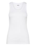 Camilo - Classic Rib Rd Tops T-shirts & Tops Sleeveless White Day Birger Et Mikkelsen