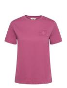 Reg Tonal Shield Ss T-Shirt Tops T-shirts & Tops Short-sleeved Pink GANT