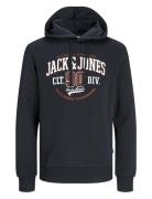 Jjelogo Sweat Hood 2 Col 24/25 Noos Tops Sweatshirts & Hoodies Hoodies Navy Jack & J S