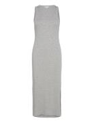 Objjamie S/L Long Dress Noos Knælang Kjole Grey Object