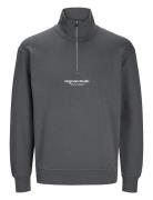 Jorvesterbro Sweat Quarter Zip Hn Noos Tops Sweatshirts & Hoodies Sweatshirts Grey Jack & J S