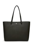 Crosshatch Leather Large Karly Tote Shopper Taske Black Lauren Ralph Lauren