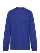 Cotton Jersey Long-Sleeve Tee Tops Sweatshirts & Hoodies Sweatshirts Blue Ralph Lauren Kids