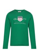 Archive Shield Ls T-Shirt Tops T-shirts Long-sleeved T-Skjorte Green GANT