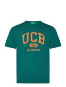 T-Shirt Tops T-Kortærmet Skjorte Green United Colors Of Benetton