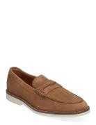 Atticus Ltslip G Loafers Flade Sko Brown Clarks