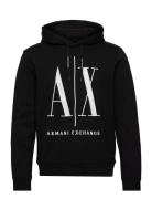 Sweatshirt Tops Sweatshirts & Hoodies Hoodies Black Armani Exchange