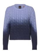 C_Fenesis Tops Knitwear Jumpers Navy BOSS