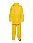 Basic Rainwear Set -Solid Pu Outerwear Rainwear Rainwear Sets Yellow CeLaVi