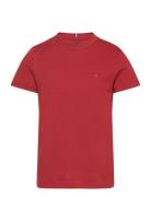 Essential Cotton Reg Fit Tee Ss Tops T-Kortærmet Skjorte Red Tommy Hilfiger