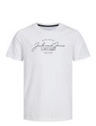 Jjferris Tee Ss Crew Neck Jnr Tops T-Kortærmet Skjorte White Jack & J S