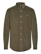 Custom Fit Corduroy Shirt Tops Shirts Casual Khaki Green Polo Ralph Lauren