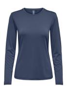 Onpcarmen Life On Ls Reg Tee Noos Sport T-shirts & Tops Long-sleeved Navy Only Play