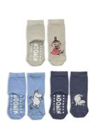 Socks 3 Pack Moomin Sokker Strømper Navy Lindex