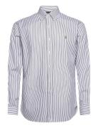 Custom Fit Striped Pinpoint Oxford Shirt Tops Shirts Business Blue Polo Ralph Lauren