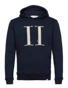 Encore Bouclé Hoodie Tops Sweatshirts & Hoodies Hoodies Navy Les Deux