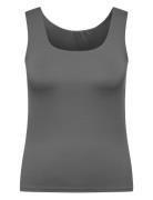 Carea S/L 2-Ways Fit Top Jrs Tops T-shirts & Tops Sleeveless Grey ONLY Carmakoma