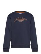 Jjferris Sweat Crew Neck Mni Tops T-shirts Long-sleeved T-Skjorte Navy Jack & J S