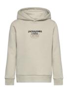 Jorbushwick Sweat Hood Fst Jnr Tops Sweatshirts & Hoodies Hoodies Beige Jack & J S