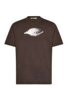 Bobby Eye Heart T-Shirt Gots Designers T-Kortærmet Skjorte Brown Wood Wood