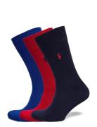 Mercerized Cotton-3Pk Mercerized Cr Underwear Socks Regular Socks Navy Polo Ralph Lauren