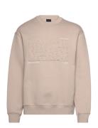 Sweatshirt Tops Sweatshirts & Hoodies Sweatshirts Beige Armani Exchange