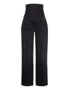 Vmmtess Wide Bl Jeans Noos Bottoms Jeans Wide Black Vero Moda Maternity