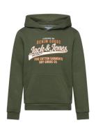 Jjelogo Sweat Hood 2 Col 24/25 Noos Mni Tops Sweatshirts & Hoodies Hoodies Green Jack & J S