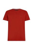 Stretch Slim Fit Tee Tops T-Kortærmet Skjorte Red Tommy Hilfiger