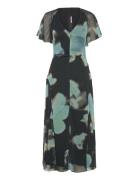 Chiffon Flowy Maxi Dress Maxikjole Festkjole Black ROTATE Birger Christensen